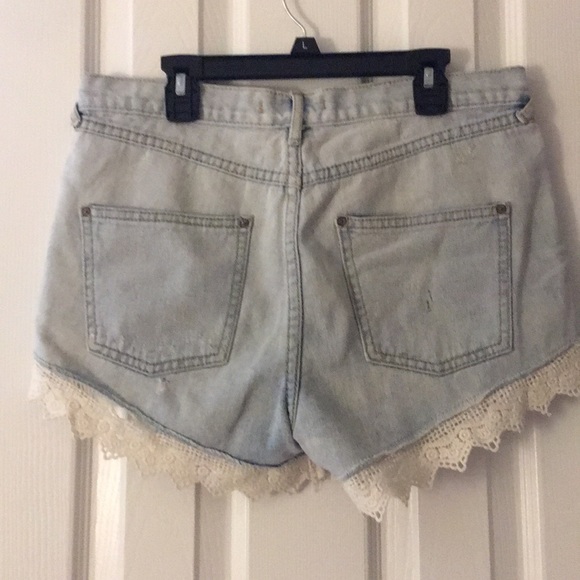 Free People High Waisted Denim Shorts - Picture 2 of 2